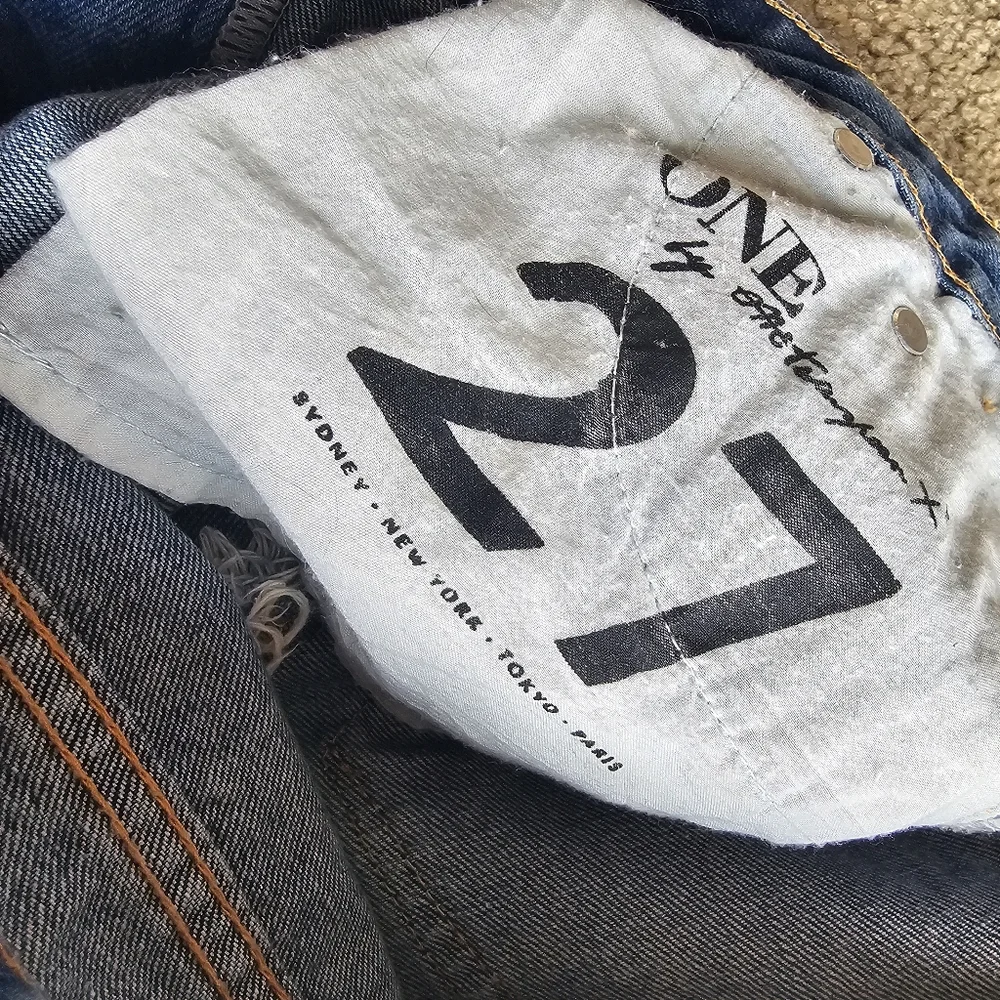 One By One Teaspoon Size 27 Trashed Freebirds Distressed Ripped Skinny Jeans - Picture 7 of 10